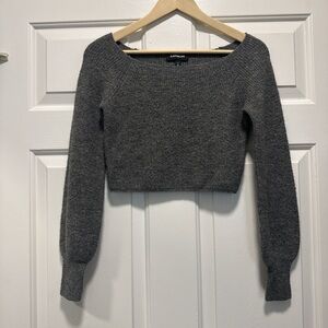 Express Charcoal Crew Neck Sweater